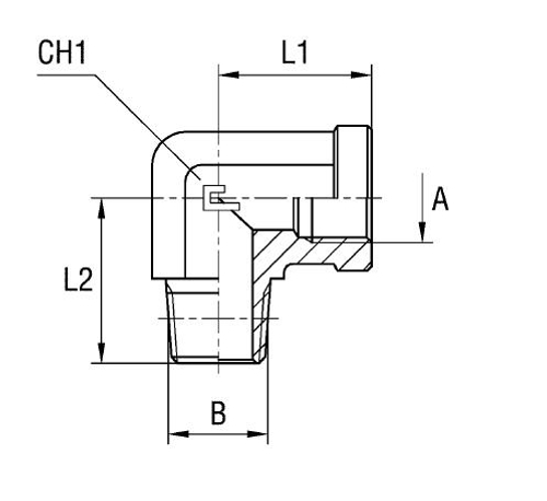 Штуцер FSC90 BSP 1/8 - BSPT 1/8