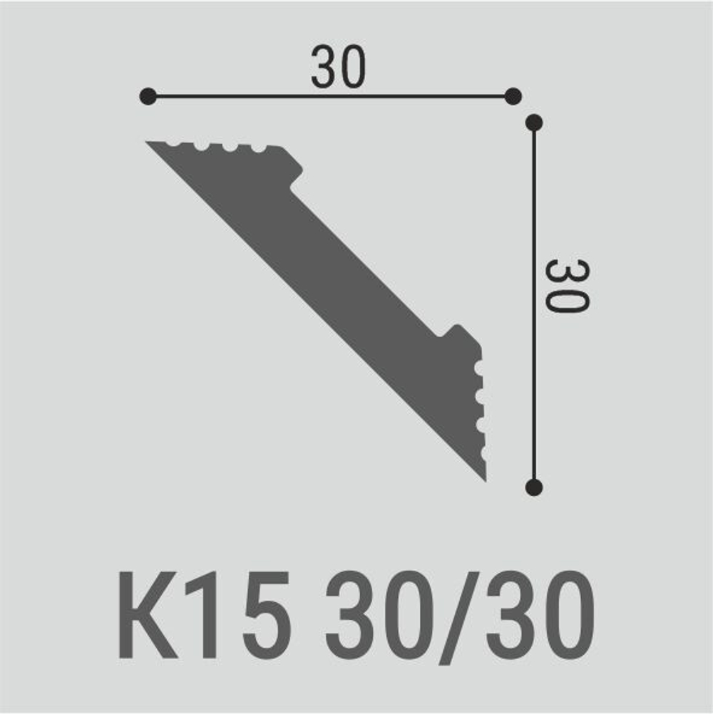 Карниз потолочный К15 30-30