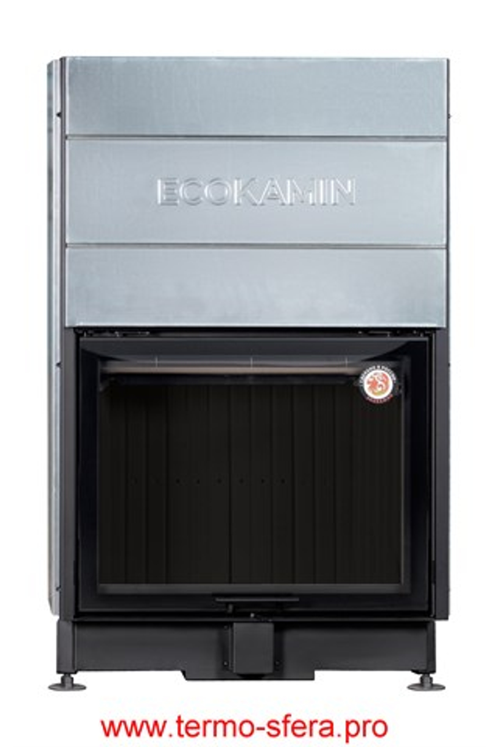 Каминная топка Экокамин ВЕГА 1000 MPB подовое горение принтинг черный шамот