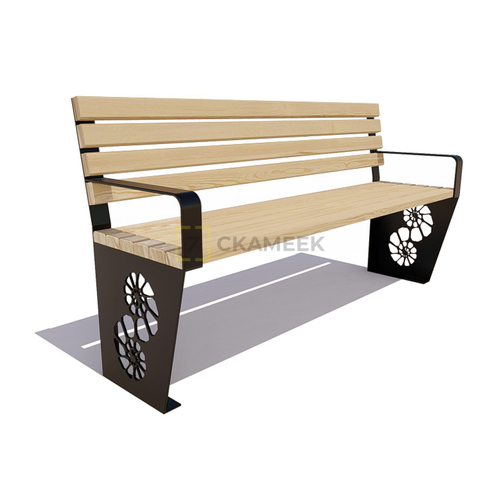 Скамейка садовая «Ракушка» (2,0 м термоясень,30х60)