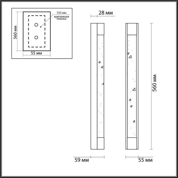 Настенный светодиодный светильник Odeon Light Hightech Mirada 6680/12WL