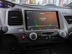 Магнитола Honda Civic 8 4d 2005-2012 (левый руль) - FarCar 7373-9 монитор 9.5" QLED на Android 14, TS18, CarPlay, 4G SIM-слот