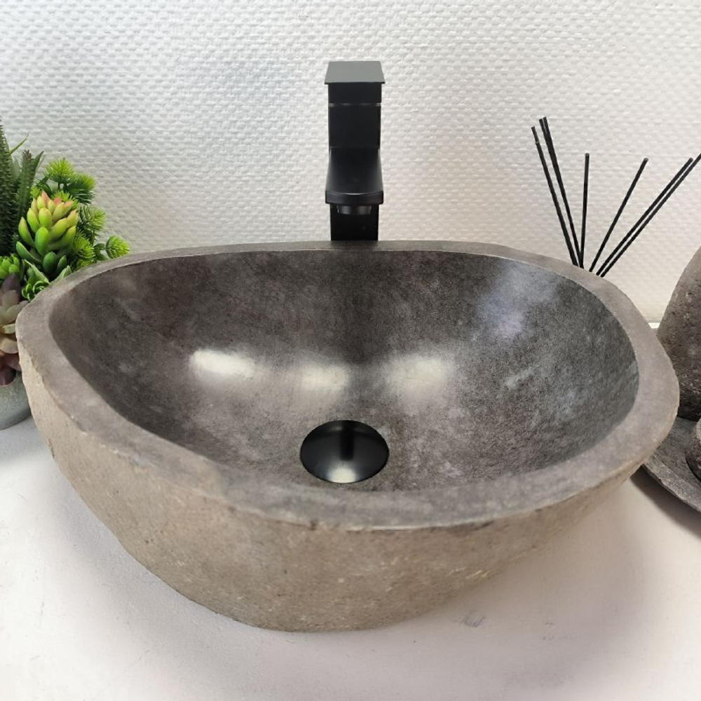 Раковина из речного камня RS-63511 (45*34*16) 0122
