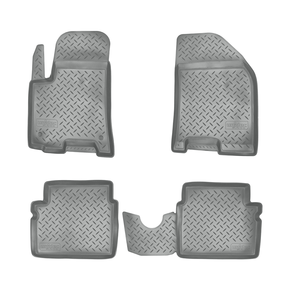 Ковры в салон Norplast/Unidec для Chevrolet Aveo (2004-2011), Серый, арт.NPL-Po-12-04-G