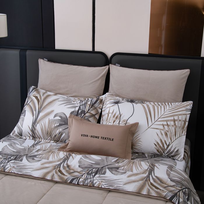 Комплект постельного белья на резинке с одеялом Велюрия Люкс «Тропический оазис»