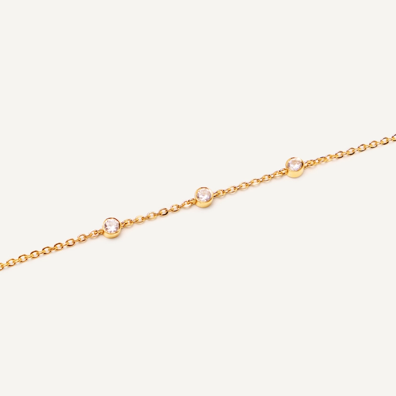 Браслет Три Сияющие Точки – Золото