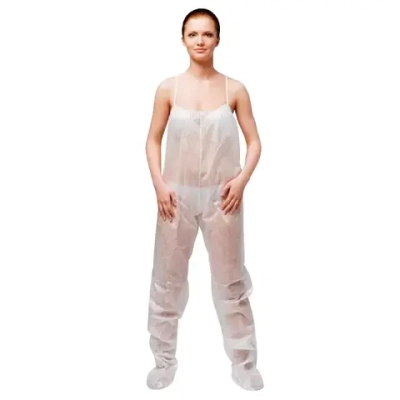 Штаны для прессотерапии ламинированный спанбонд 35 г/м2 размер 58-60 белые 5 шт