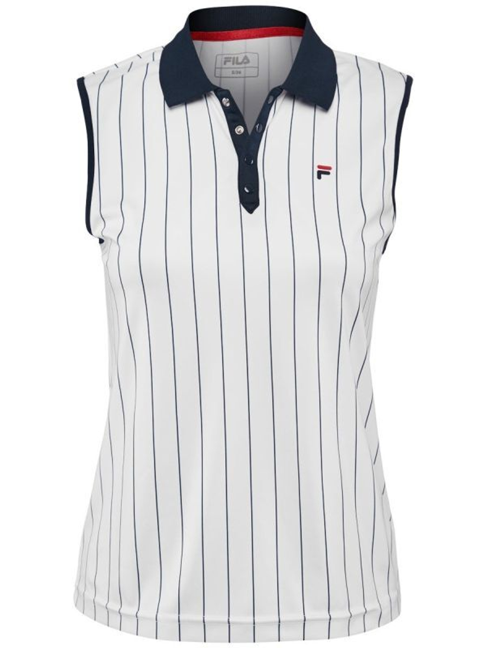 Женское поло Fila American Polo "Pia" W - white/stripes