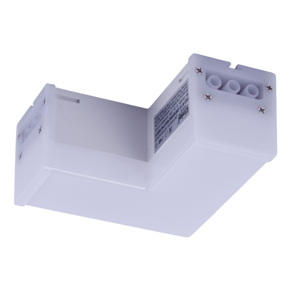 ULO-N11L-8W-6500K-90D IP40 WHITE Светильник светодиодный L-образный. Угол 90 градусов. Белый свет 4000K. 2000Лм. Алюминий. Цвет белый. TM Uniel