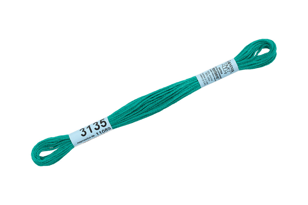 Мулине "Gamma", 100% хлопок , 8 м, №3135