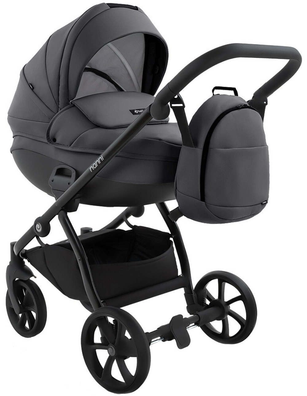 Детская коляска Tutis Nanni 7 Кожа 3 в 1 1533049 Grey