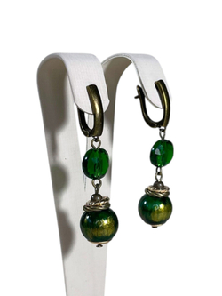 Комплект колье и серьги муранское стекло