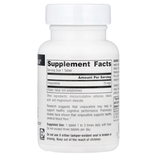Source Naturals, винпоцетин, 10 мг, 120 таблеток