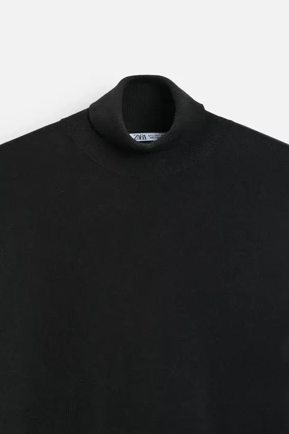 ZARA СВИТЕР ИЗ СМЕСОВОЙ ВИСКОЗЫ, ЧЕРНЫЙ