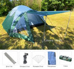 Палатка 4-мест, 210+120х240х130 см, 2 сл, 1 комн, 1 тамб, мос сет, 2 окна, Green Days, GJH057