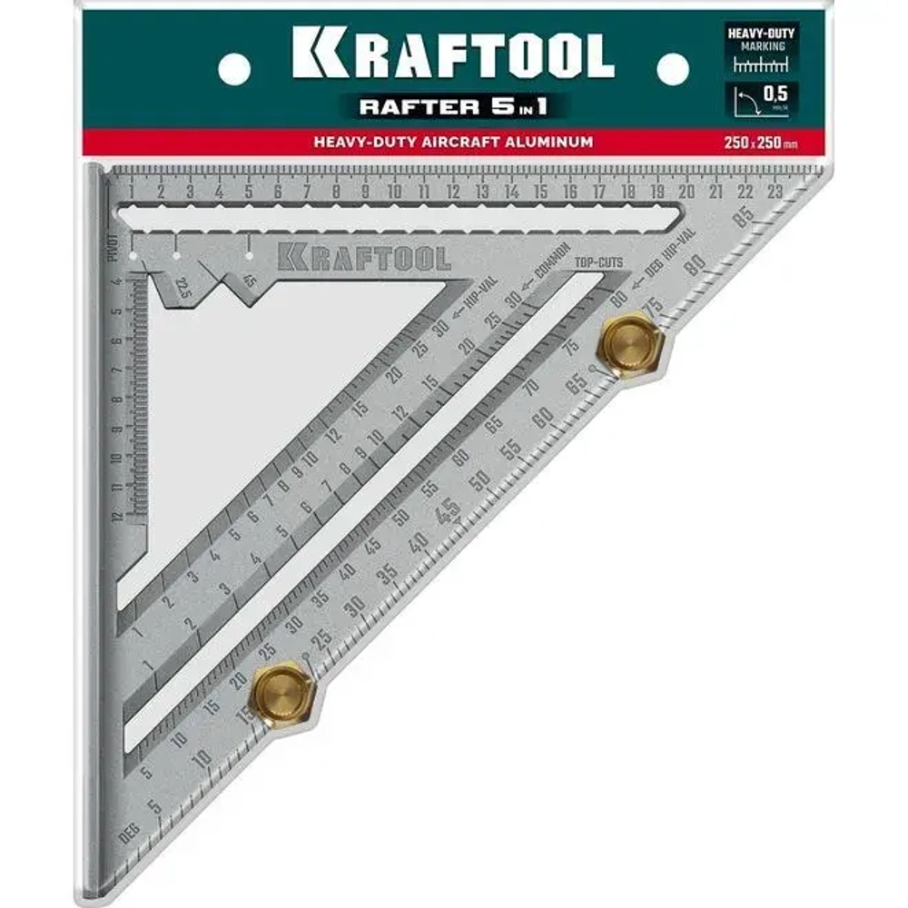 Высокоточный кровельный угольник 250 мм, 5-в-1 KRAFTOOL 3441-25