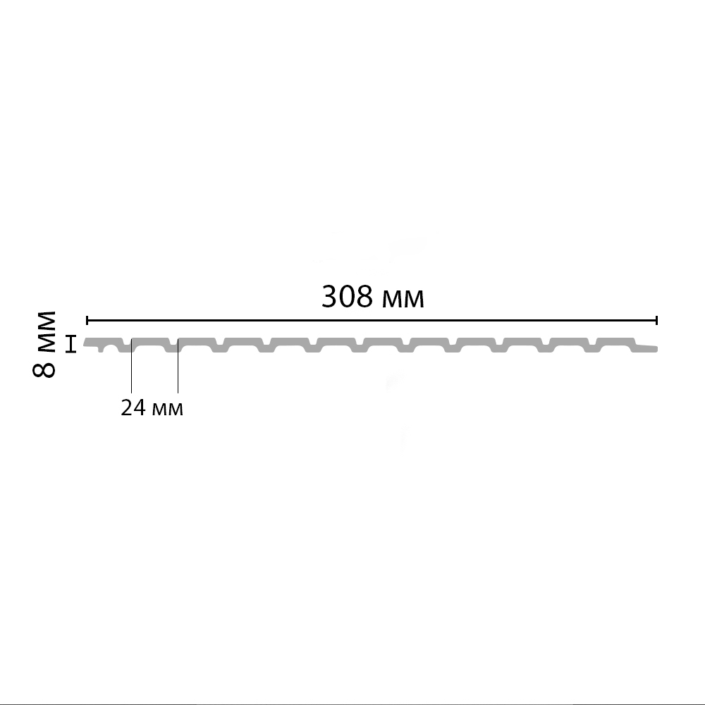 Панель декоративная Decomaster A307/8 308х8х2900мм