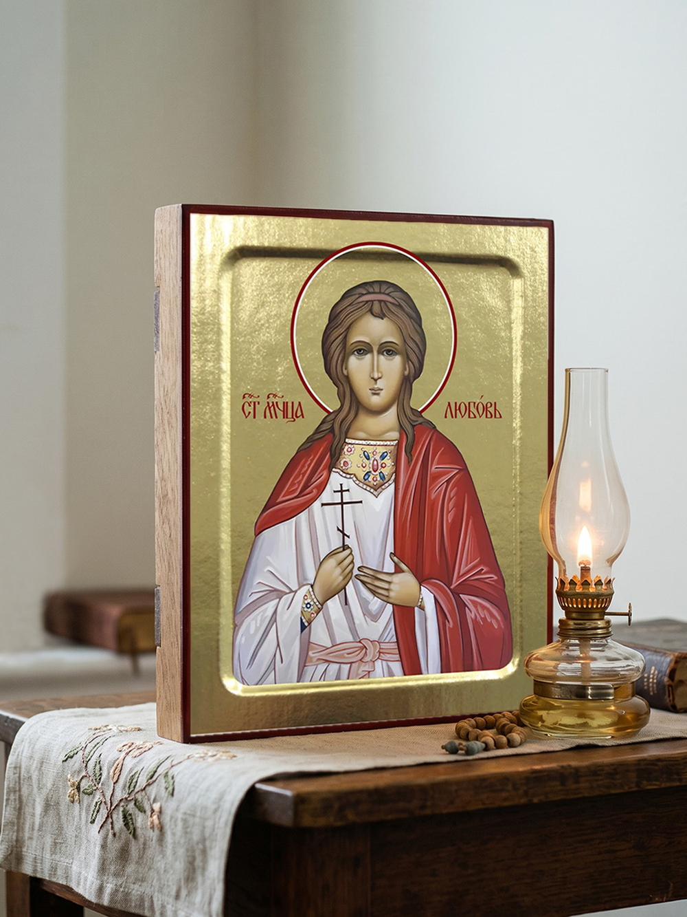 Икона Любови, мученицы на дереве: 125 х 160 (Синопсисъ)