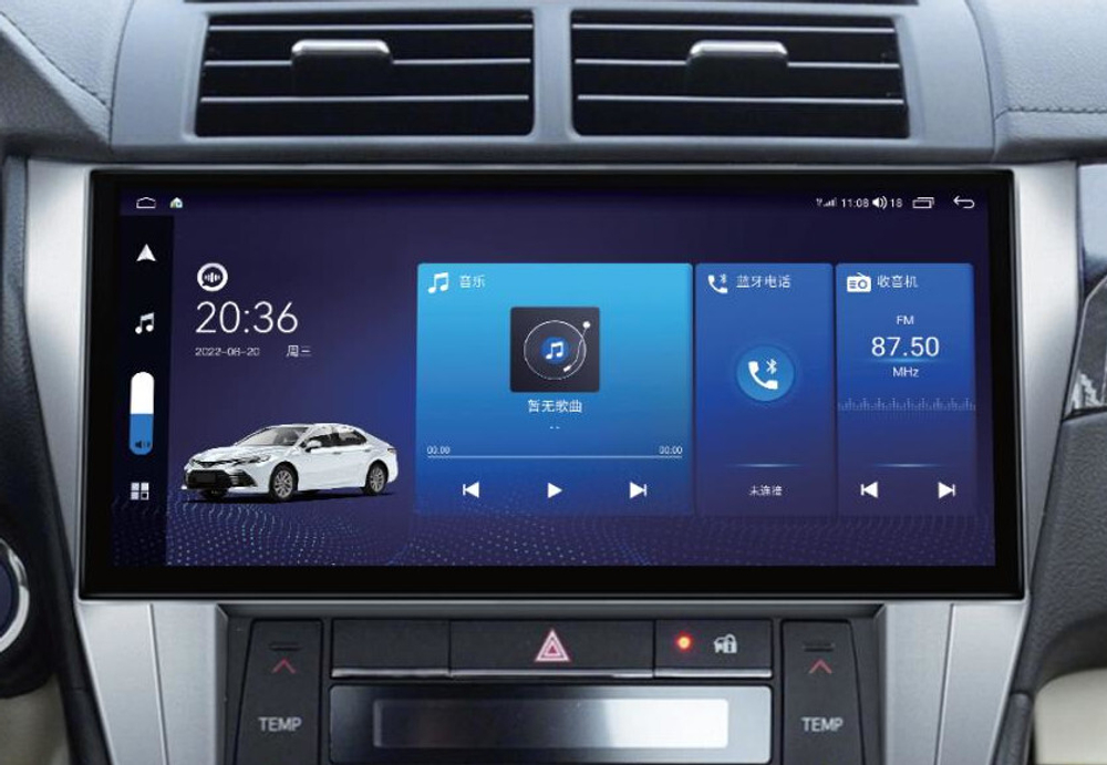 Магнитола для Toyota Camry XV55 2015-2018 - Carmedia HP-T1205 экран 12.3", Android 12, ТОП процессор, 6Гб+128Гб, 4G SIM-слот