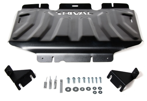 Защита радиатора Rival для Mercedes-Benz X-klasse (V - 2.3TD; 3.0D) 4WD 2017-н.в./Nissan Navara D40 (V - 2.5D) 2004-2010/Nissan Navara D40 рестайлинг (V - 2.5D; 3.0D) 2010-2015/Nissan Pathfinder R51 (V - 2.5D; 4.0) 2004-2010/Nissan Pathfinder R51 рестайлинг (V - 2.5D; 3.0D; 4.0) 2010-2014, сталь 3 мм, с крепежом, штампованная, 2111.4164.2.3