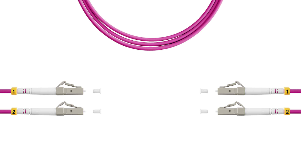 Патч-корд волоконно-оптический TELCORD ШОС-2x3.0-2LC/U(dx)-2LC/U(dx)-MM504-30м-LSZH-MG