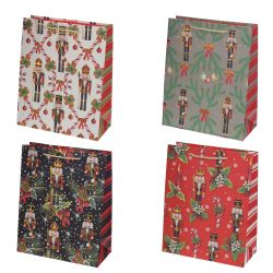 GAEM Пакет подарочный M (бумага 210г/м2, блок 12шт), L26 W12 H32 см, 4в.