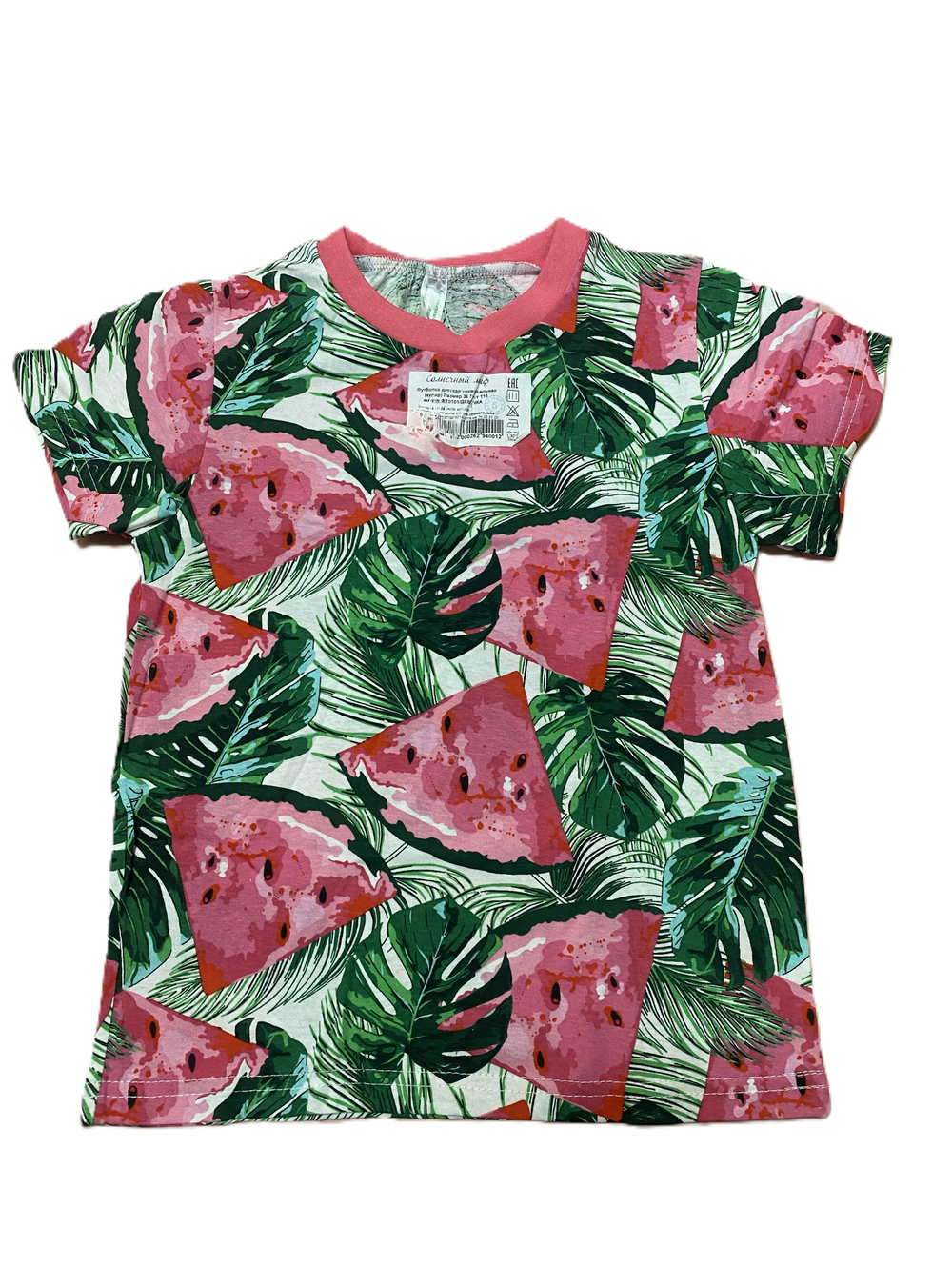 Футболка на девочку из кулирки (100% хлопок) на рост 116 см