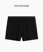 Мужские трусы боксеры Atlantic, 1 шт. в уп., микромодал, черные, MBX-662