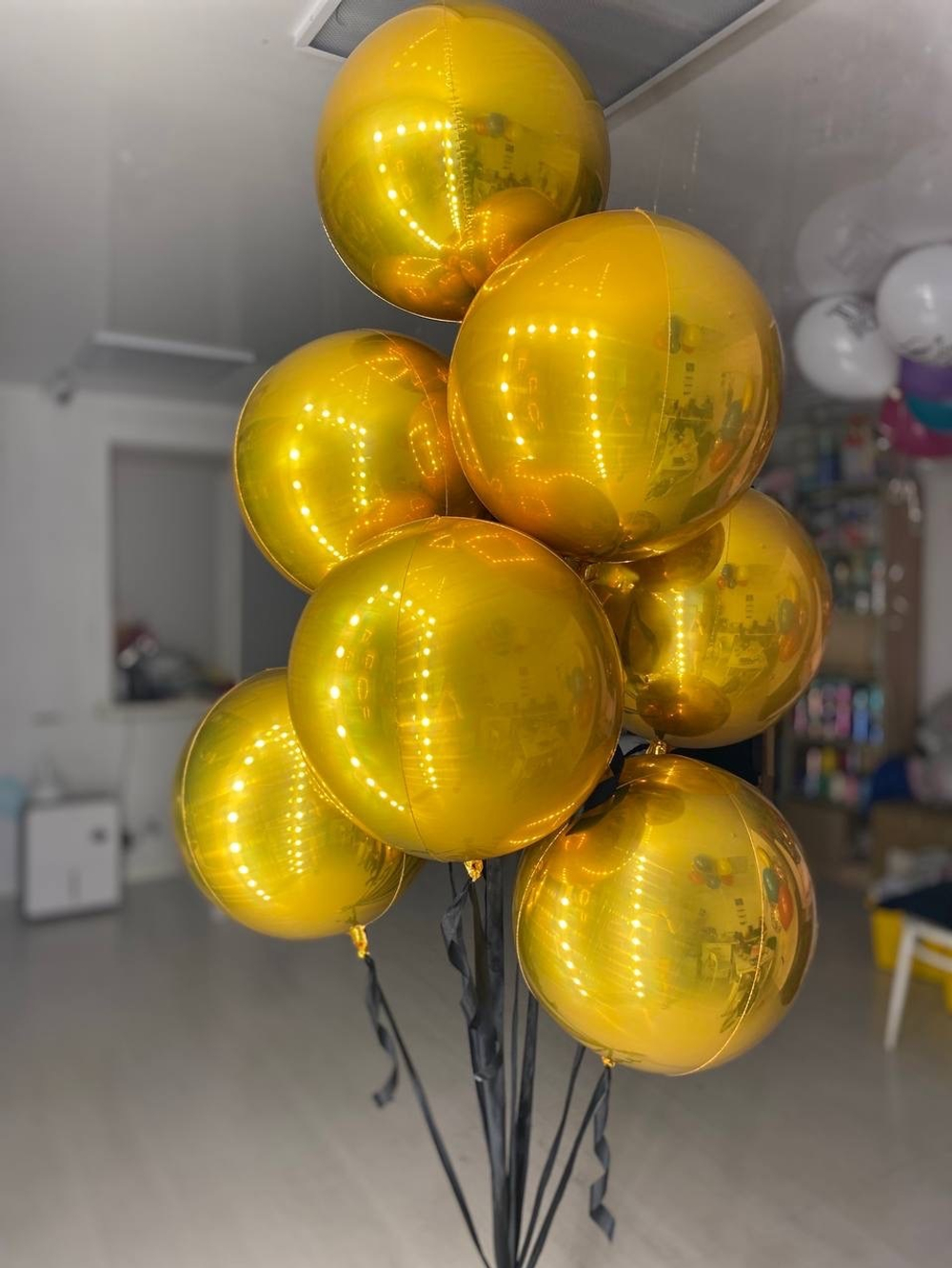 Шары сферы золотые №1665