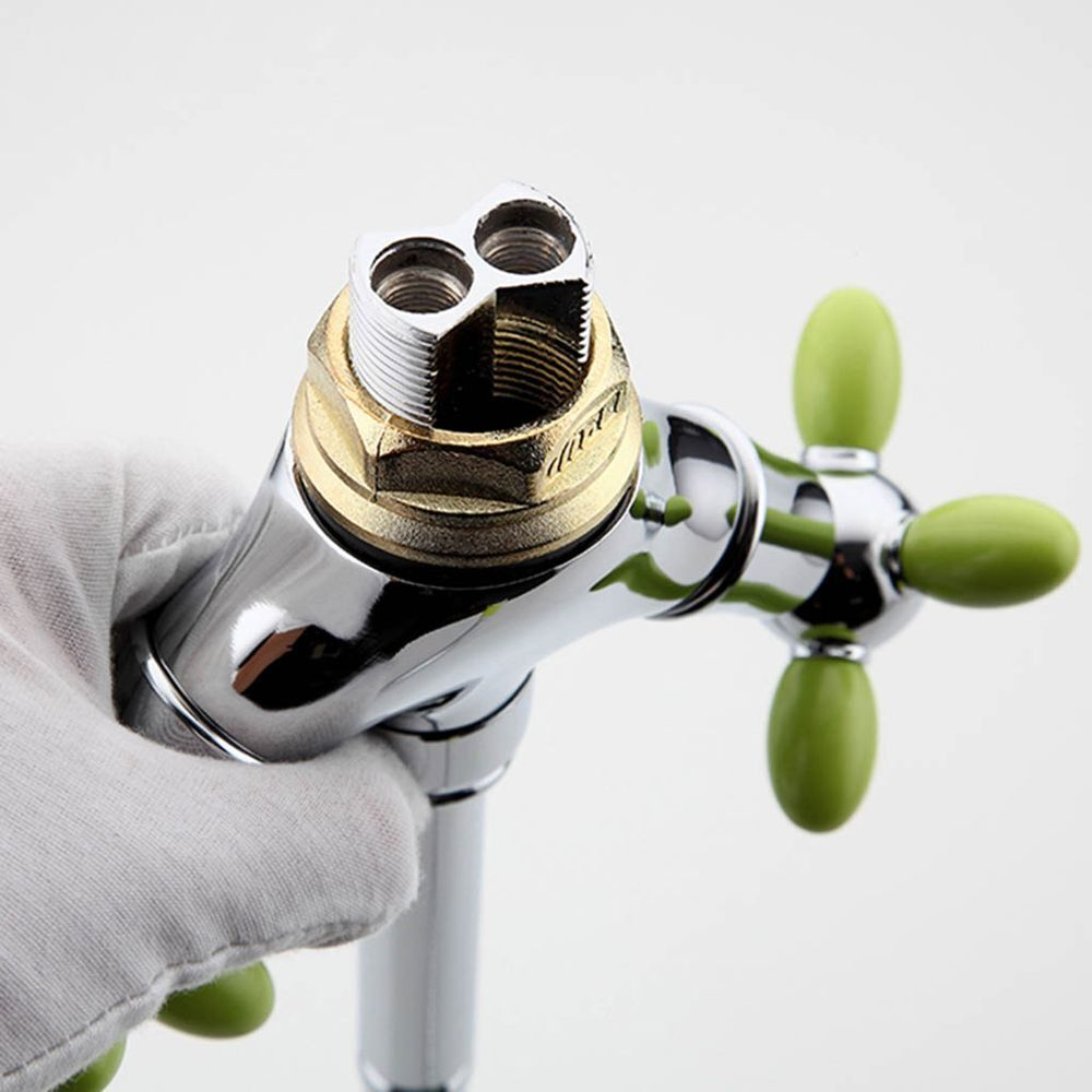 Смеситель для кухни, Frud, гибк излив, с кран-буксой, зел, R43127-6