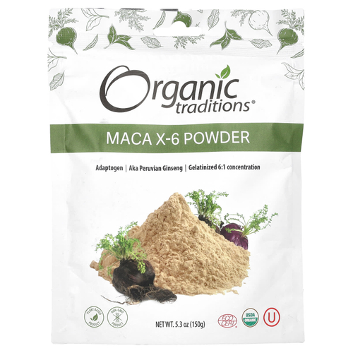 Organic Traditions, мака X-6 в порошке, 150 г (5,3 унции)