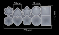 Форма силиконовая для леденцов «Микс погремушки»