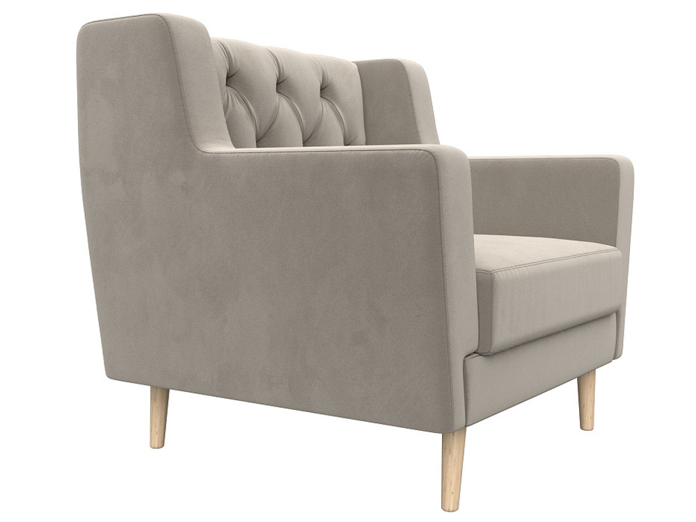 Кресло Брайтон Люкс, Бежевый, Микровельвет, 108897