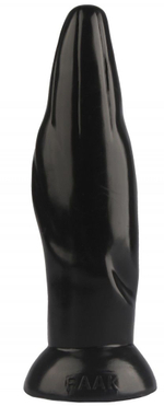 Черная фигурная анальная втулка - 22,5 см. (Цвет: черный)