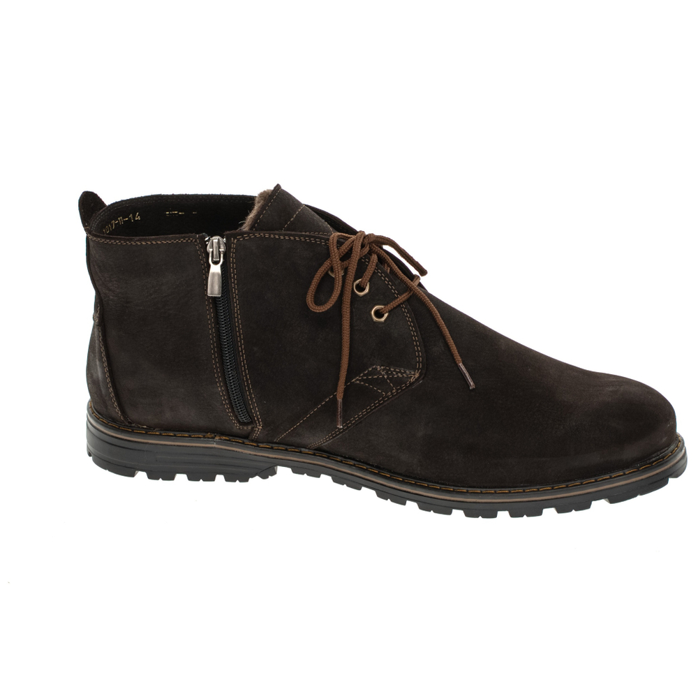 566483 ботинки мужские коричневые байка