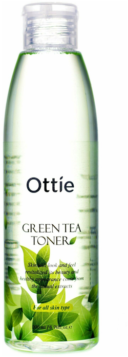 [Ottie] Увлажняющий тонер с зеленым чаем, 200мл. Green Tea Toner