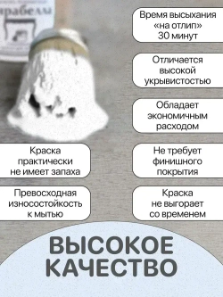 Специальная краска для перекраски мебели Мирабелла Матовая, Облако, 500 мл, быстросохнущая, на водной основе, без запаха, матовое покрытие, кипельно белый
