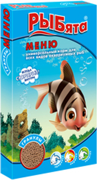 Корм РЫБята основной универсальный для рыб в гранулах "Меню", 30 г