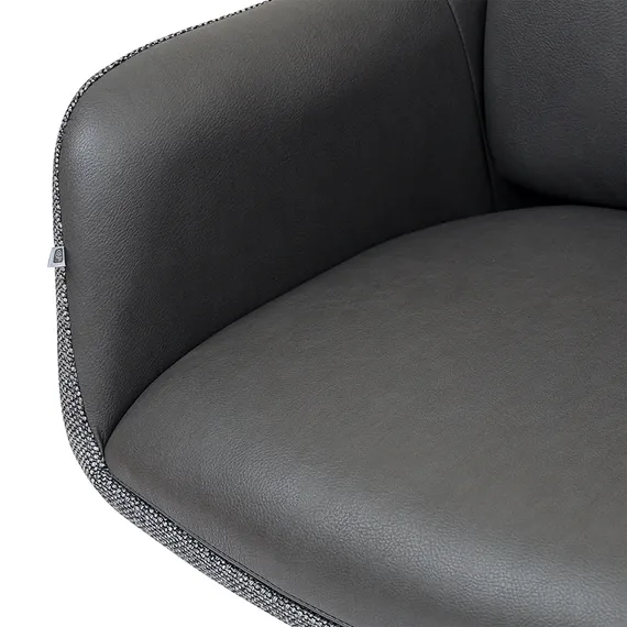 Офисное кресло Allar, экокожа, рогожка, серый