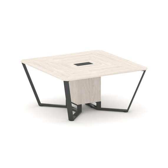 Steel Meet Стол переговорный квадратный KD-PR.B.SP-08 Денвер Светлый/Металл Антрацит 1600*1600*750