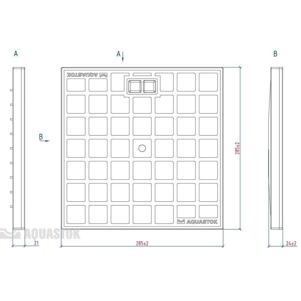 Крышка  пластиковая 300*300 A15 (32852)