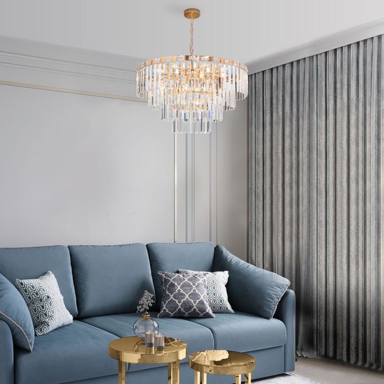 10130/10 / подвесной светильник / золото/прозрачный хрусталь Strotskis Smart