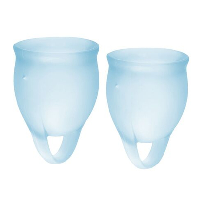 Набор голубых менструальных чаш Feel confident Menstrual Cup (Цвет: голубой)
