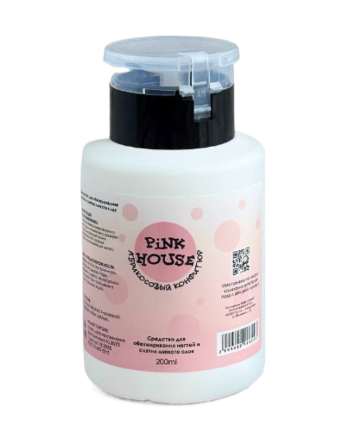 Обезжириватель для ногтей и снятия липкого слоя абрикосовый конфитюр Pink House, 200 мл