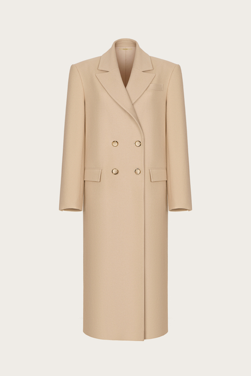 ДВУБОРТНОЕ ПАЛЬТО ИЗ ШЕРСТИ