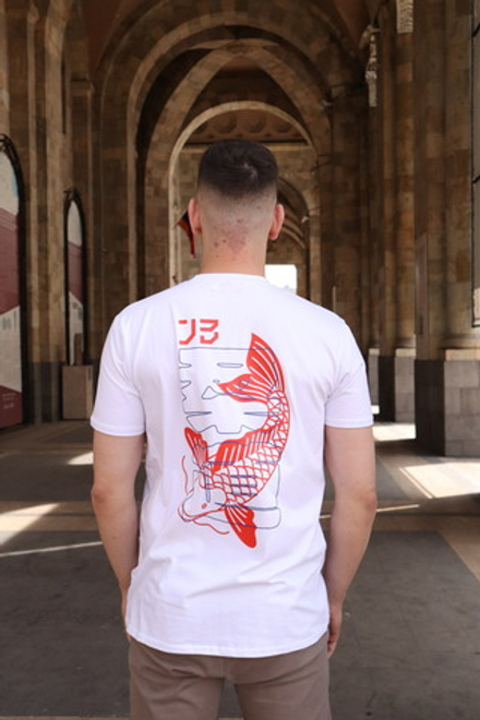 Футболка с принтом "Карпы Кои"