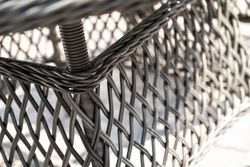 "Дольче" обеденная группа из искусственного ротанга, цвет графит