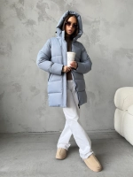 Куртка зимняя удлиненная с капюшоном