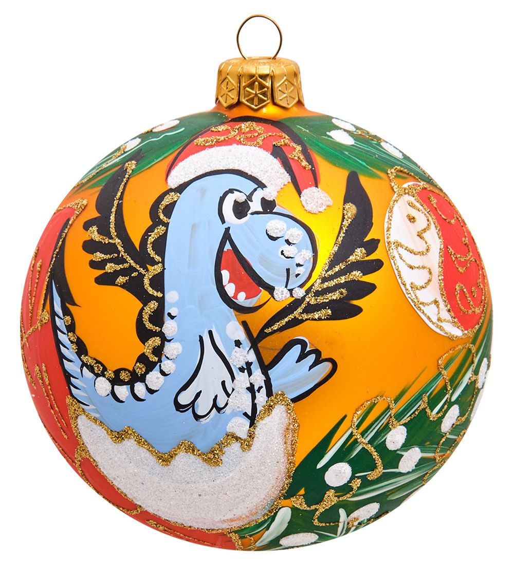 Элита НФШ-1162/1 Ел. украшение Шар «Дракон Дед Мороз» 100 мм