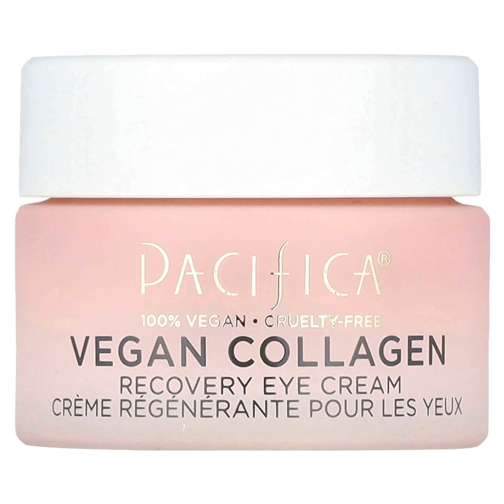 Pacifica, Vegan Collagen, Восстанавливающий крем для кожи вокруг глаз, 0,5 жидкой унции (15 мл)